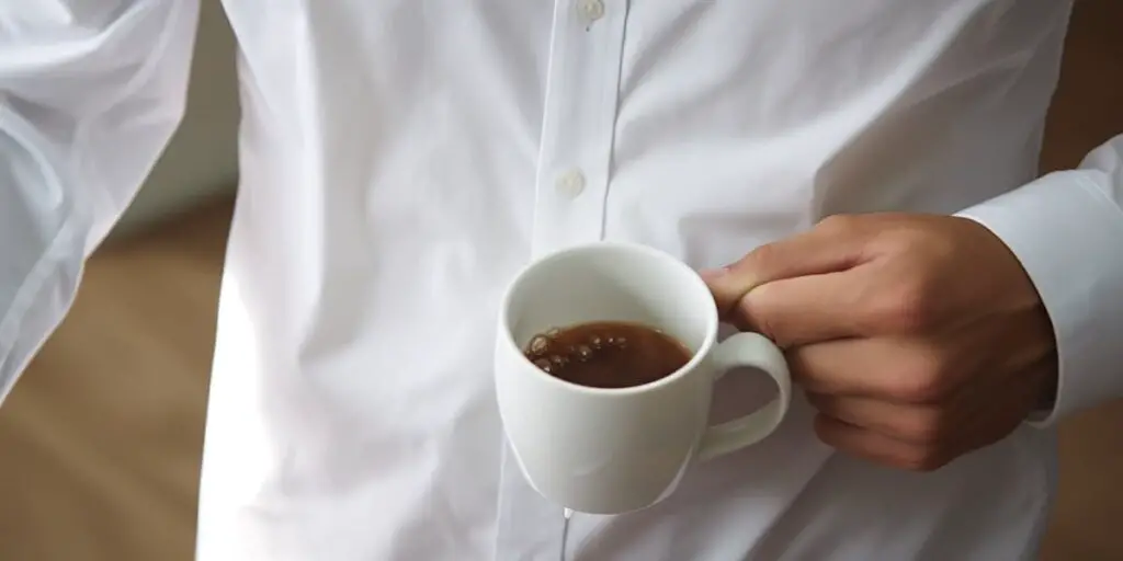 how to get coffee out of a white shirt