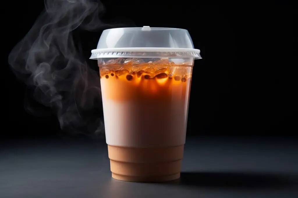 Savor the Comfort of Hot Coffee in a Plastic Cup Today